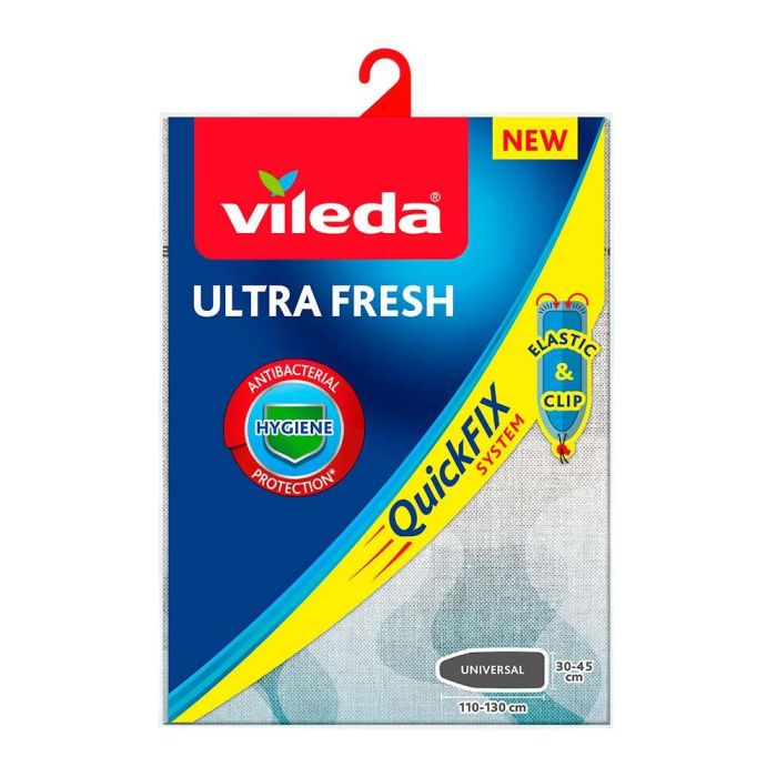 Vileda Funda ultrafresh quick fix antibacterias 2 capas acolchado para tablas de planchar 110x30 hasta 130x45 cm 1