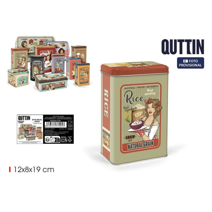Bote Metálico Quttin RICE (12 Unidades) 3 Bote Metálico Quttin RICE (12 Unidades) 3