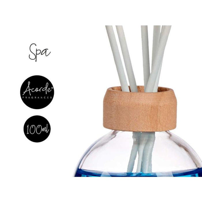 Mikado 100 ml con varilla Spa - Vidrio, madera, fragancia azul - Acorde (12 Unidades) 3 Mikado 100 ml con varilla Spa - Vidrio, madera, fragancia azul - Acorde (12 Unidades) 3