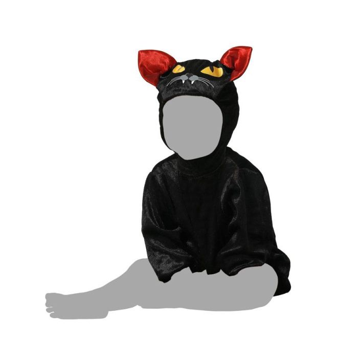 Disfraz Gato Con Capucha Y Orejas Negro Unisex 24 Meses 2 Disfraz Gato Con Capucha Y Orejas Negro Unisex 24 Meses 2