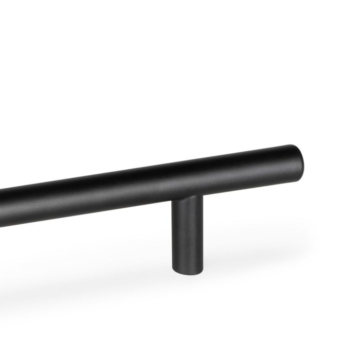 Emuca Lote de 10 tiradores para mueble Miami, L272mm, intereje 192mm, Acero inoxidable, Pintado negro 7