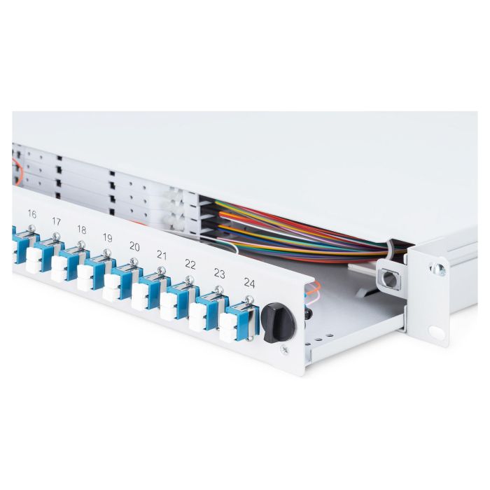 Digitus Caja de Empalme Fibra Óptica 1HE, 24x LC DX OS2, equipada, Gris, Acero - OS2 Digitus Caja de Empalme Fibra Óptica 1HE, 24x LC DX OS2, equipada, Gris, Acero - OS2
