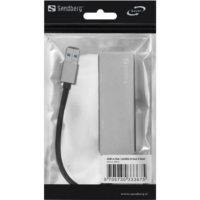 Sandberg USB-A Hub 1xUSB3.0+3x2.0 SAVER 1 Sandberg USB-A Hub 1xUSB3.0+3x2.0 SAVER 1