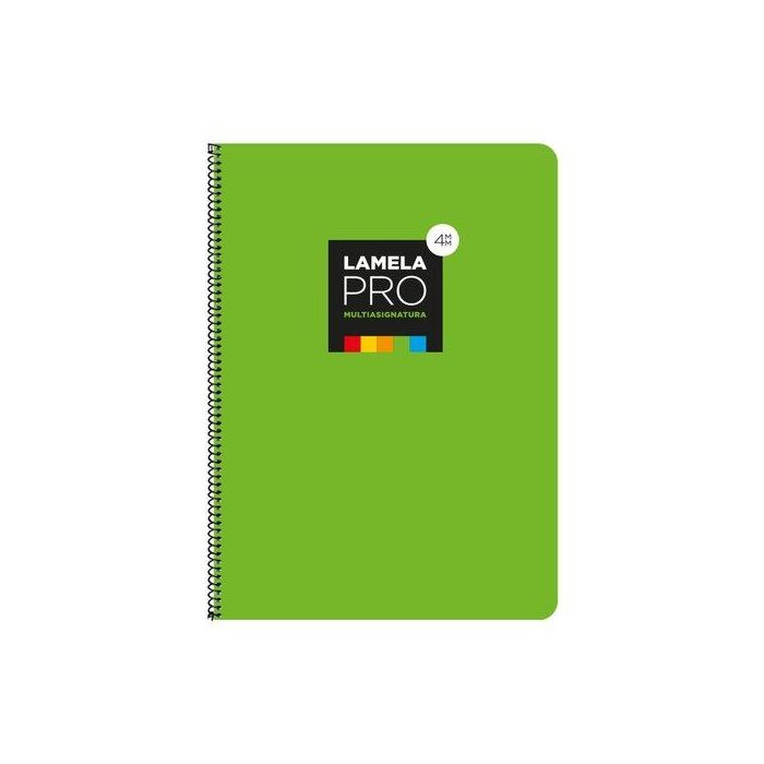 Lamela Bloc Tapa Extra Dura Fº 100H Cuadrovia 4 Mm Verde (5 Colores En Banda) (Set de 5)
