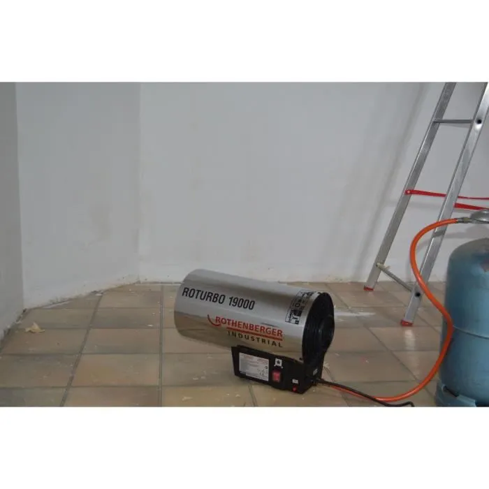 Rothenberger Roturbo 12000 Generador de Aire Caliente Plateado Calefacción de Gas Móvil para Exteriores o Habitaciones Ventiladas 2