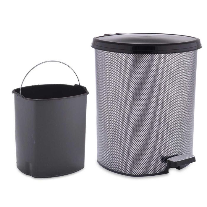 Papelera Plastico Pedal Fibra Carbono 6L Berilo 23X26CM (6 Unidades) Papelera Plastico Pedal Fibra Carbono 6L Berilo 23X26CM (6 Unidades)
