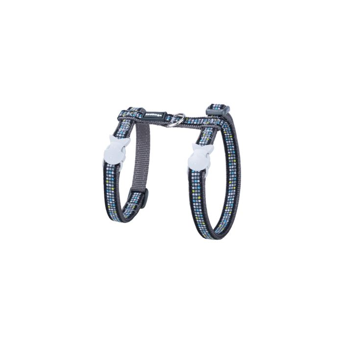 Red Dingo Correa y Arnés para Gato RD Style Modern On Cool Grey 12mm, Nylon, Ajustable, Correa 1.2m 2 Red Dingo Correa y Arnés para Gato RD Style Modern On Cool Grey 12mm, Nylon, Ajustable, Correa 1.2m 2