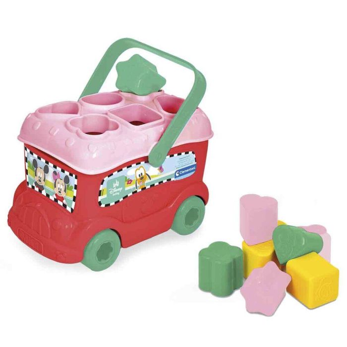 Clementoni Autobús Formas y Colores Baby Minnie Disney para Bebés +10 Meses - Juguete Educativo para Aprender