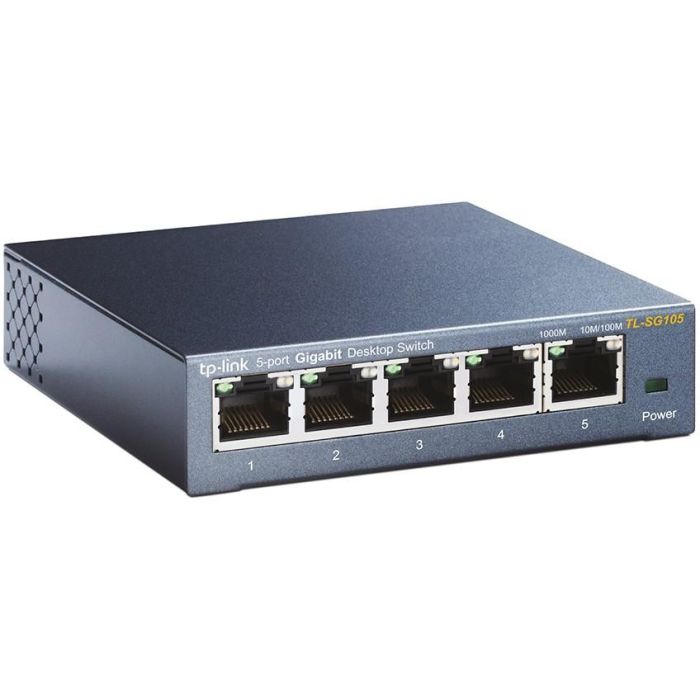 TP-Link TL-SG105 Switch Gigabit de Sobremesa, 5 Puertos RJ-45, Tecnología Green, Plug & Play para Redes Domésticas y Oficinas 1 TP-Link TL-SG105 Switch Gigabit de Sobremesa, 5 Puertos RJ-45, Tecnología Green, Plug & Play para Redes Domésticas y Oficinas 1