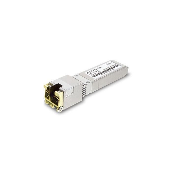 Planet Módulo Transceptor SFP+ de Cobre Ethernet 10 Gigabit 1 Puerto con Conexión 10GBASE-T para Fibra Óptica hasta 30 Metros