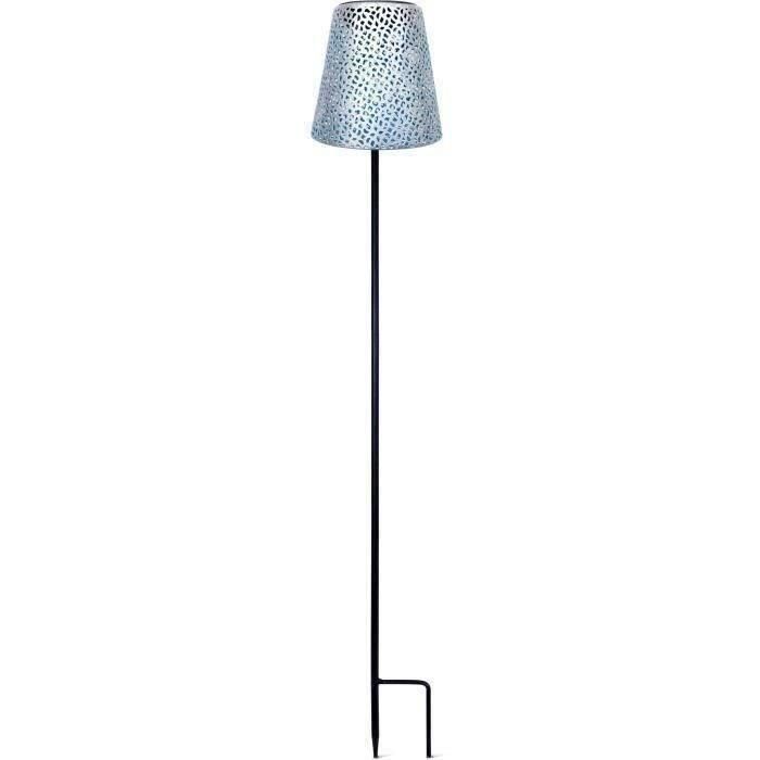 Garden Id 70703479 Lámpara Solar Exterior de Jardín Plata Ø12x70 cm, 6-8h de Autonomía, Pie Estabilizador, Pila AAA