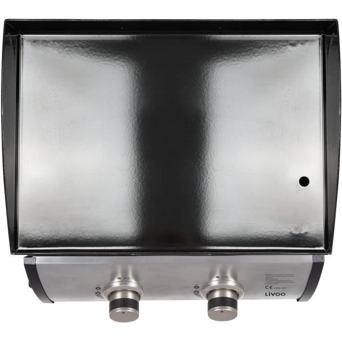Plancha de gas - LIVOO - DOC296 - 2 fuegos - Gris 4 Plancha de gas - LIVOO - DOC296 - 2 fuegos - Gris 4