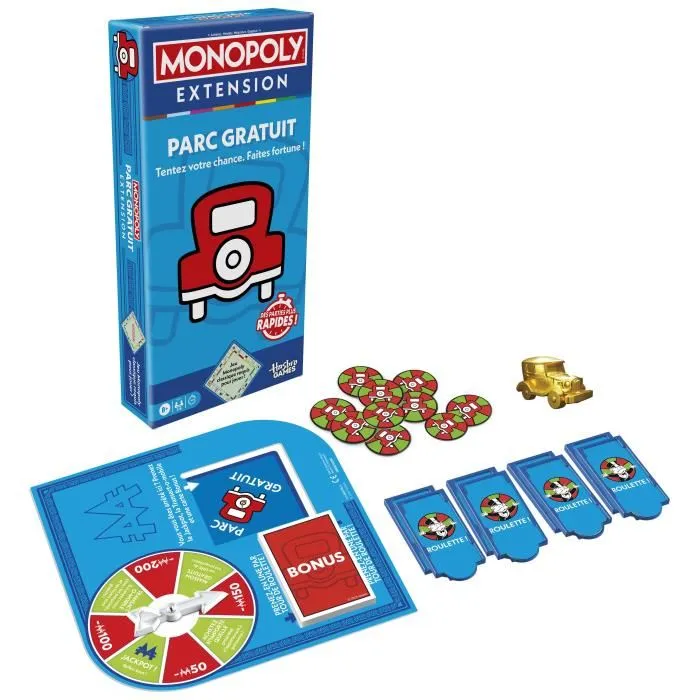 Monopoly Extensión Free Park HASG0718101 Juego de Mesa para 2-6 Jugadores, Partidas Más Divertidas y Rápidas en 40 Minutos 1
