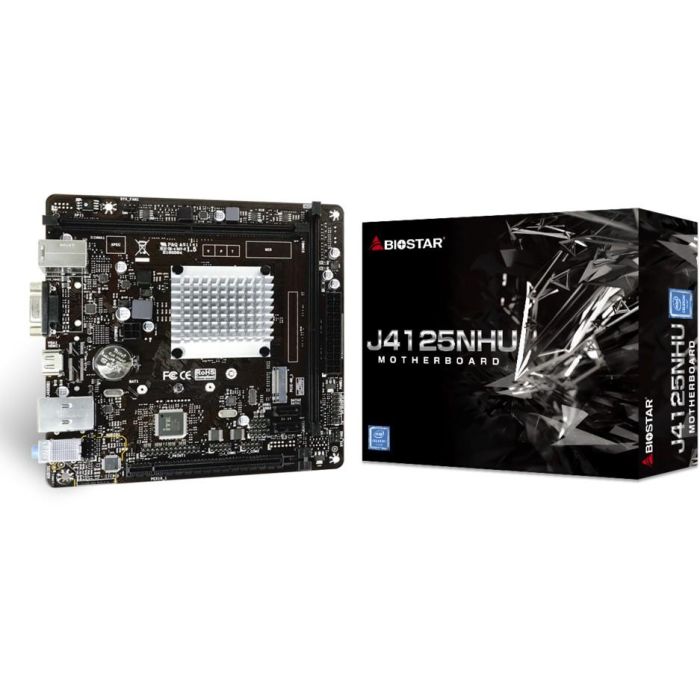 BIOSTAR J4125NHU Placa Base mITX con Procesador Intel Celeron J4125 y Soporte DDR4 3 BIOSTAR J4125NHU Placa Base mITX con Procesador Intel Celeron J4125 y Soporte DDR4 3