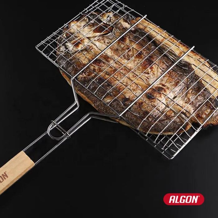Algon Bbq Parrilla BBQ Cr-Wood S/Patas 41x30 cm (8 Unidades) 7