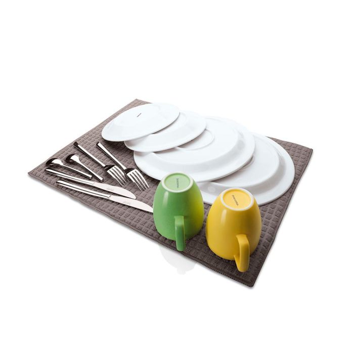Tescoma Escurridor de Platos Presto 51x39 cm de Microfibra y Capa Absorbente, Enrollable, Plegable y Lavable a 30°C 1 Tescoma Escurridor de Platos Presto 51x39 cm de Microfibra y Capa Absorbente, Enrollable, Plegable y Lavable a 30°C 1
