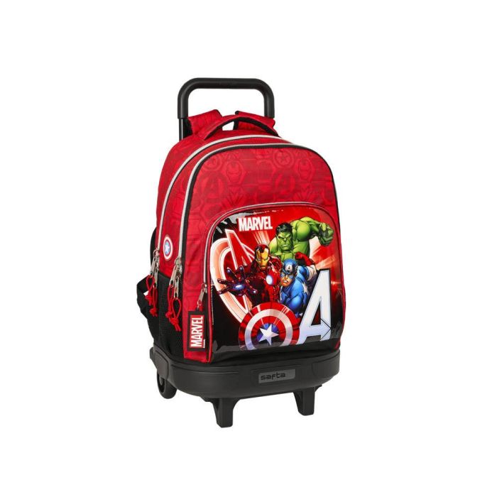 Mochila Escolar con Ruedas The Avengers Infinity Rojo Negro (33 x 45 x 22 cm)