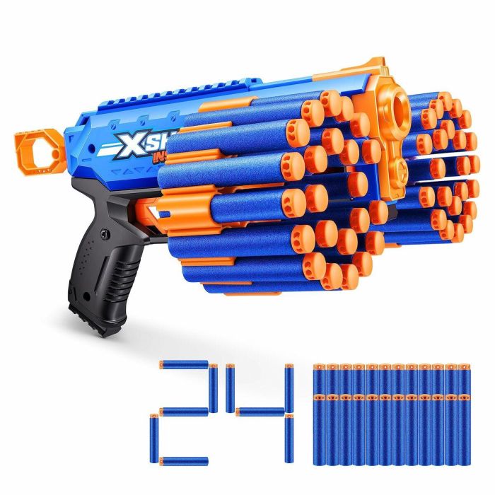 Zuru X-SHOT Manic Lanzador de Dardos, Referencia XSH1696287548730, Capacidad 47 Dardos, Alcance 30 m, Compacto y Potente 12