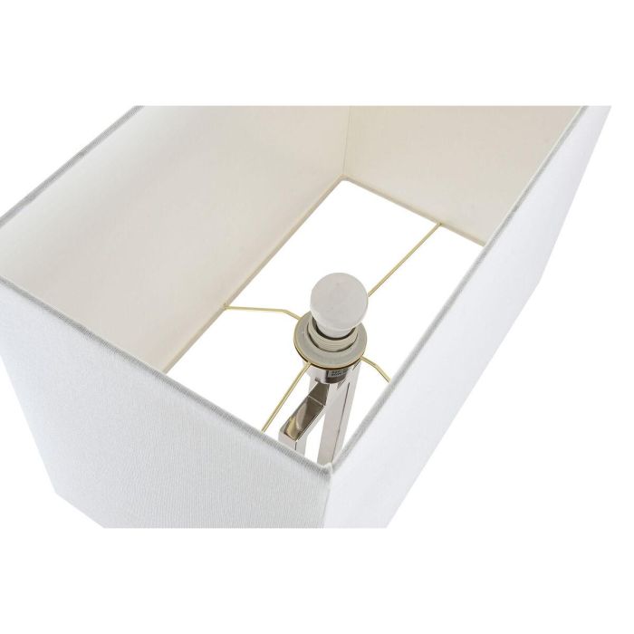 Lampara Sobremesa Moderno DKD Home Decor Plateado Blanco 23 x 80 x 43 cm 1