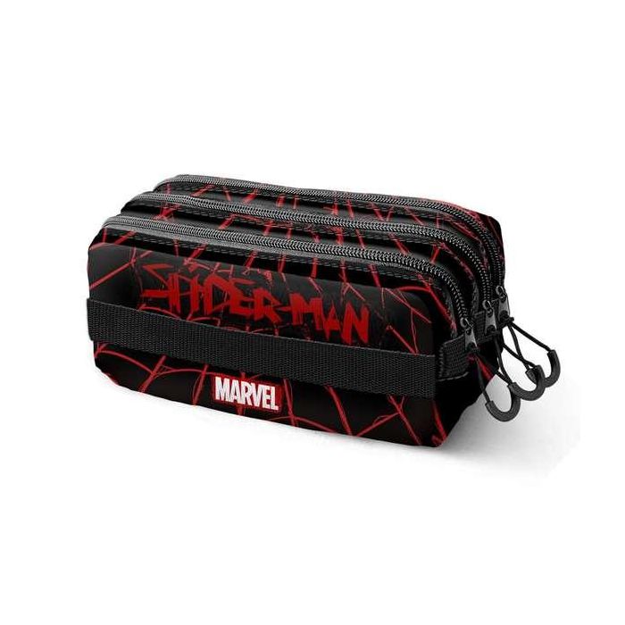 Karactermania Estuche Escolar Spiderman Vision FAN 2.2 Negro 23 x 10 x 11 cm, Ripstop, 3 Compartimentos 1