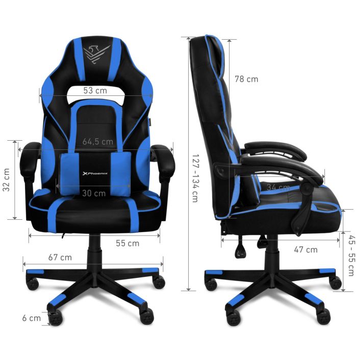 Phoenix technologies Silla Gaming Trophy Cuero PU - Ergonómica, Reclinable 135°, Acolchada, con Cojín Lumbar 4 Phoenix technologies Silla Gaming Trophy Cuero PU - Ergonómica, Reclinable 135°, Acolchada, con Cojín Lumbar 4