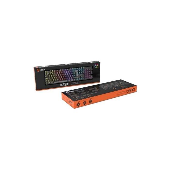 KROM Kasic Teclado Mecánico Gaming USB Alámbrico QWERTY Inglés, Retroiluminación LED RGB, Negro, Formato Completo 105 Teclas 4 KROM Kasic Teclado Mecánico Gaming USB Alámbrico QWERTY Inglés, Retroiluminación LED RGB, Negro, Formato Completo 105 Teclas 4