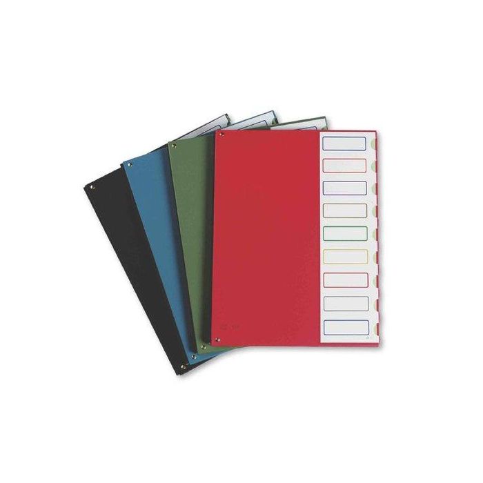 Clasificador Lomo Fuelle Pardo Pvc Fº 9 Dptos.Gomas Y Tarj.Rojo Clasificador Lomo Fuelle Pardo Pvc Fº 9 Dptos.Gomas Y Tarj.Rojo