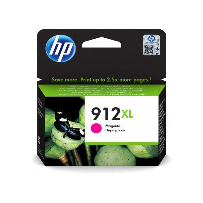 HP 912XL Cartucho de Tinta Original Alto Rendimiento Magenta, Calidad Profesional y Colores Vibrantes