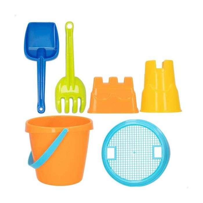 Color Baby Cubo de Playa 18 cm con Cedazo, Palas 27 cm y 2 Moldes en Red 2