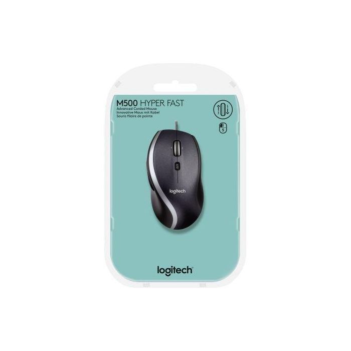 Ratón Logitech Láser M500/ Hasta 1000 DPI 1 Ratón Logitech Láser M500/ Hasta 1000 DPI 1