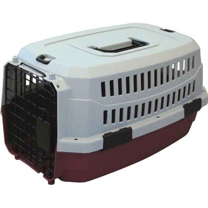 M-PETS Transportín Viaggio Carrier M 68x47,6x45cm - Plástico Ligero, Fuerte y Fácil de Limpiar, Burdeos y Gris para Perro M-PETS Transportín Viaggio Carrier M 68x47,6x45cm - Plástico Ligero, Fuerte y Fácil de Limpiar, Burdeos y Gris para Perro