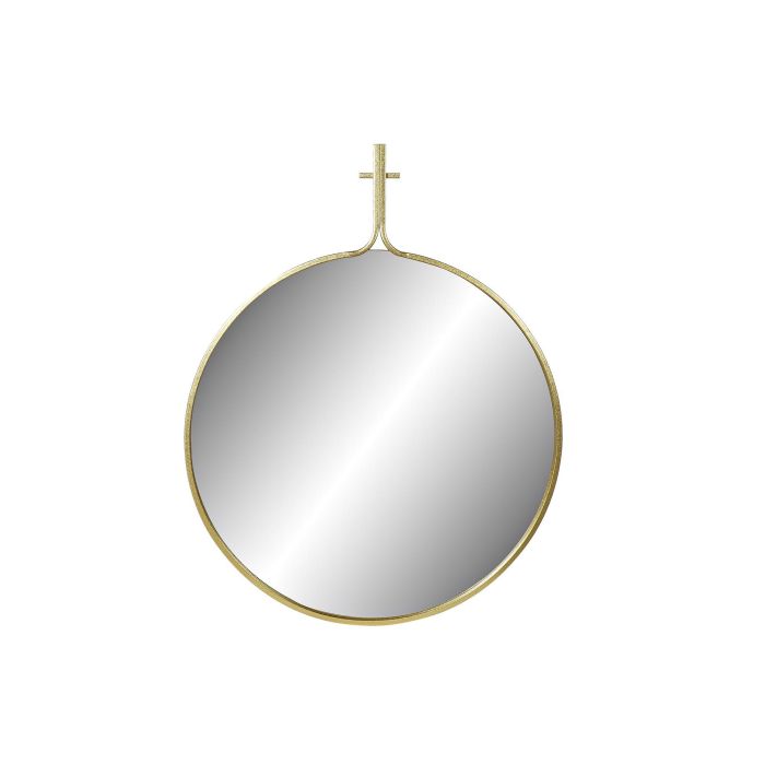 DKD Home Decor Espejo de Pared Decorativo Glam Dorado de Metal y Espejo – 91.5 cm de Alto, 72 cm de Ancho y 2 cm de Fondo