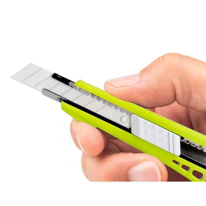 Q-connect Cúter de Plástico Ancho con Guía Metálica y Cuchilla de Cerámica 18 mm xd-43 Blíster 1 Unidad 5