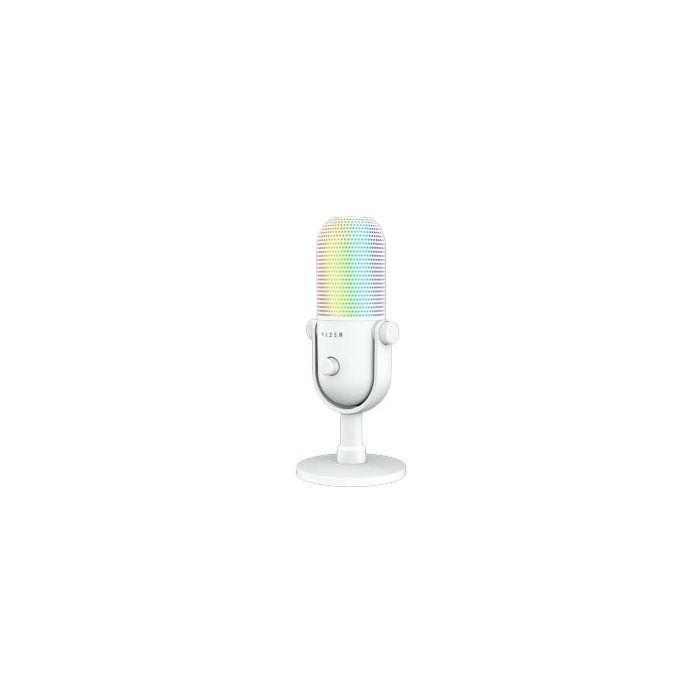 Razer Seiren V3 Chroma Micrófono para PC USB Blanco con Iluminación LED RGB (24-bit/96kHz, 20-20000Hz)