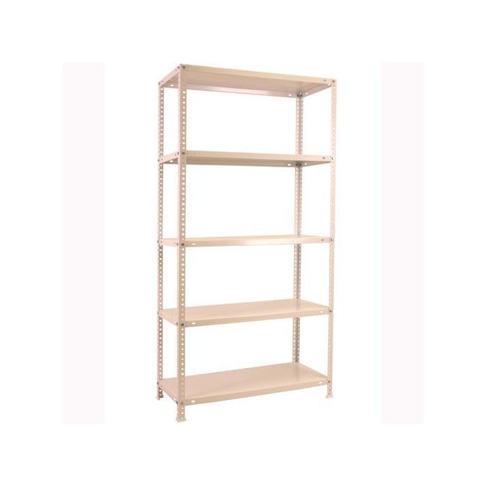 Simonrack Estantería metálica Kits Advantage Mini 5/400 blanco, 5 estantes, 75 kg/estante, 180x80x40 cm