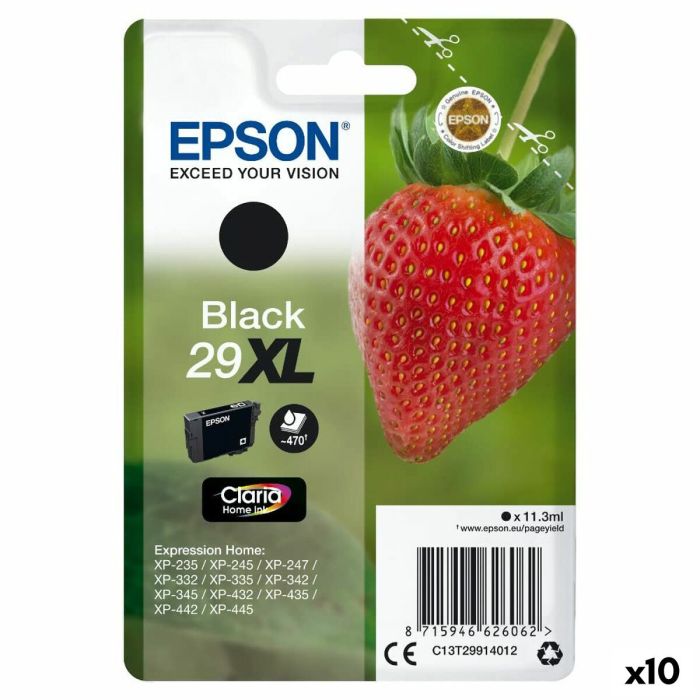 Cartucho de Tinta Original Epson 29 XL Negro (10 Unidades)