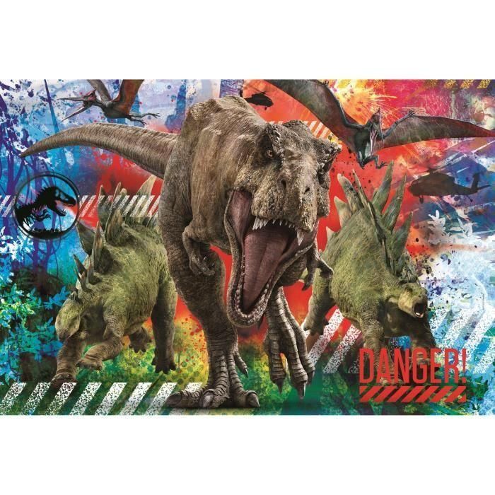 CLEMENTONI - 26456 - SuperColor 60 piezas Maxi - Jurassic World 1 CLEMENTONI - 26456 - SuperColor 60 piezas Maxi - Jurassic World 1