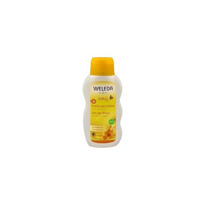 WELEDA Aceite de Caléndula para Bebé 200 ml - Cuidado Diario y Masaje Suave, Previene Desecamiento