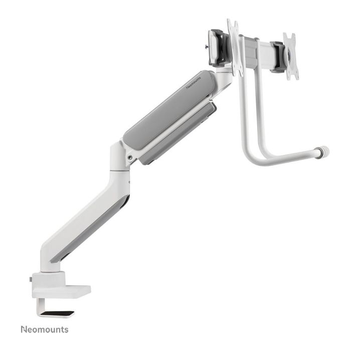 Neomounts Brazo de Monitor para 2 Pantallas DS75-450WH2, 17-32 Pulgadas, 8kg por Pantalla, Resorte de Gas, Blanco