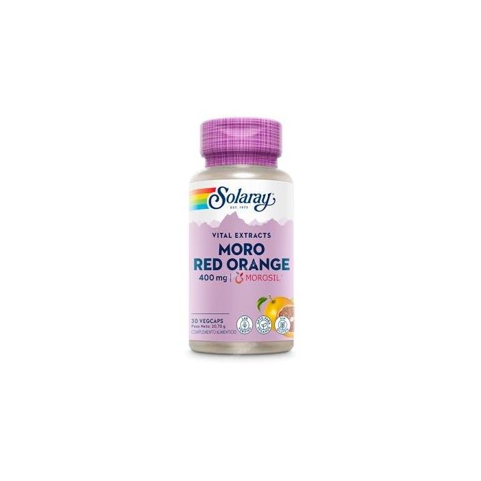 SOLARAY Morosil Extracto de Naranja Sanguina Moro 400mg, 30 Cápsulas Veganas sin Gluten