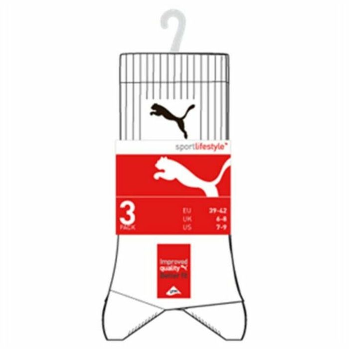 Calcetines Deportivos Puma SPORT (3 Pares) Blanco 1 Calcetines Deportivos Puma SPORT (3 Pares) Blanco 1