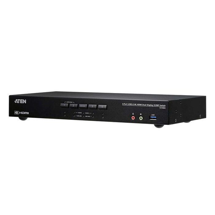 Aten CS1844 4-Port USB 3.0 4K HDMI 2.0 Dual Display KVMP™ Switch con Audio 0 Aten CS1844 4-Port USB 3.0 4K HDMI 2.0 Dual Display KVMP™ Switch con Audio 0