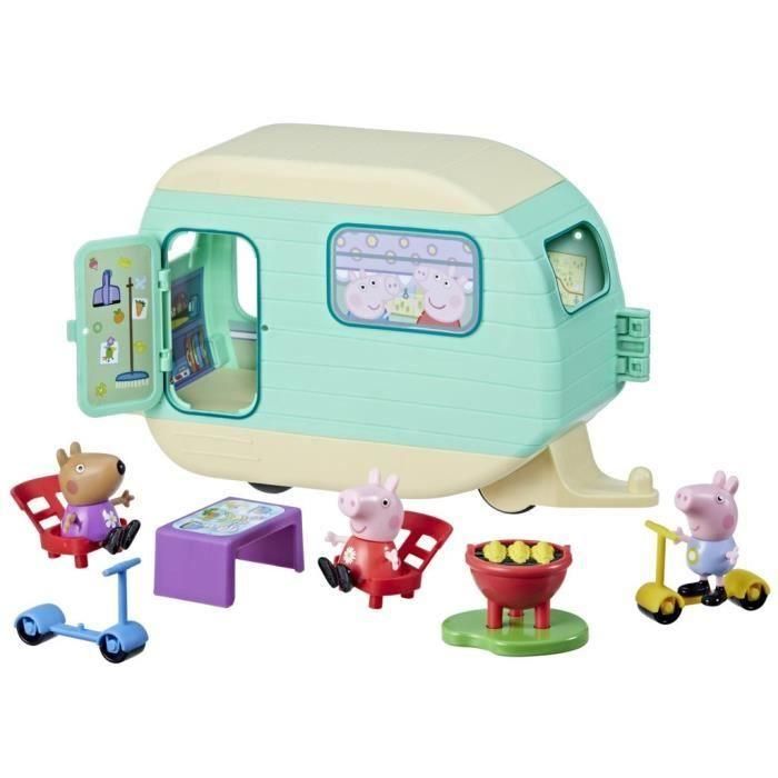 Hasbro HAS5010996214911 Peppa Pig La Caravana de Peppa con 3 figuras y 6 accesorios, Juguete Preescolar +3 años Hasbro HAS5010996214911 Peppa Pig La Caravana de Peppa con 3 figuras y 6 accesorios, Juguete Preescolar +3 años