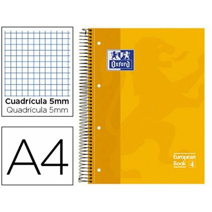 Cuaderno Oxford Classic Amarillo A4 80 Hojas (5 Unidades) 1 Cuaderno Oxford Classic Amarillo A4 80 Hojas (5 Unidades) 1