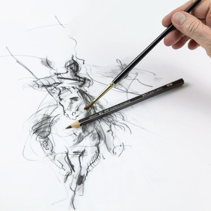 FABER-CASTELL BK Lápices Acuarelables Graphite Aquarelle Negro Dureza Múltiple Mina Resistente a la Rotura Pack de 6 2 FABER-CASTELL BK Lápices Acuarelables Graphite Aquarelle Negro Dureza Múltiple Mina Resistente a la Rotura Pack de 6 2