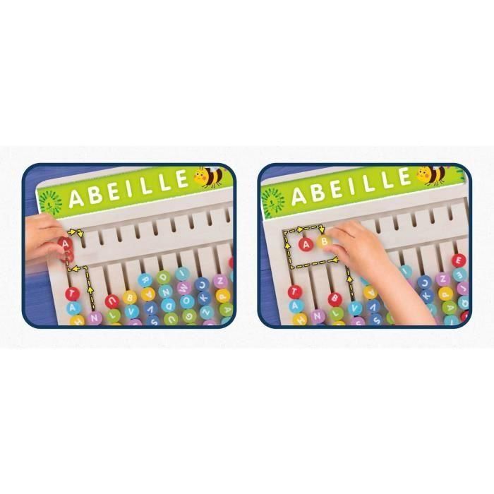 Lisciani Giochi LIS8008324110186 Juego Montessori Sopa de letras Tablero de madera con letras y números magnéticos 3