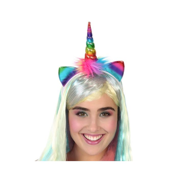 Diadema Unicornio Fantasía Multicolor Mujer Adulto 0 Diadema Unicornio Fantasía Multicolor Mujer Adulto 0