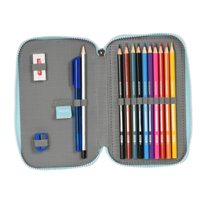 Plumier Doble Moos Garden Turquesa 12.5 x 19.5 x 4 cm (28 piezas) 1 Plumier Doble Moos Garden Turquesa 12.5 x 19.5 x 4 cm (28 piezas) 1