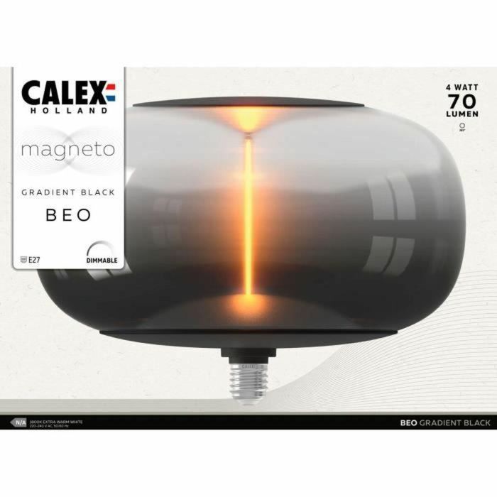 Bombilla LED E27 - CALEX - MAGNETO BEO - Filamento flexible - 4 W - 70 lm - 1800 K - Regulable - Negra 1