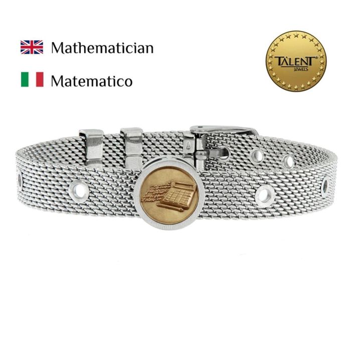 Pulsera Unisex Mathematician Talent Jewels TJA-2-02-01-1-235 Plateado 1 Pulsera Unisex Mathematician Talent Jewels TJA-2-02-01-1-235 Plateado 1